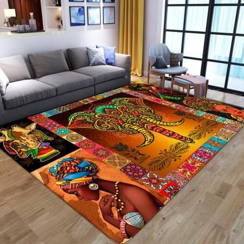 Ethnic style 3D Printing Carpets for Living Room Bedroom Area Rug Mat Soft Flannel Memory Foam Child Room Play Crawl Area Carpet