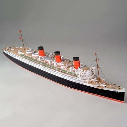 British Queen Mary Cruises 3D Paper Model Ship Model 1:400 Scale Diecast Three-dimensional Paper Model Manual DIY Adults Toys