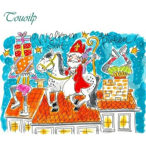 DIY Diamond Painting Cartoon Pattern Needlework Mosaic Full round Drill 5D Diamond embroidery Christmas For Decor Painting