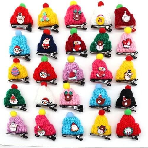 50/100pcs Christmas Pet Products Pet Dog Hair Accessories Dog hair bows Small Dog Grooming Accessories Xmas Hairpins For Dogs