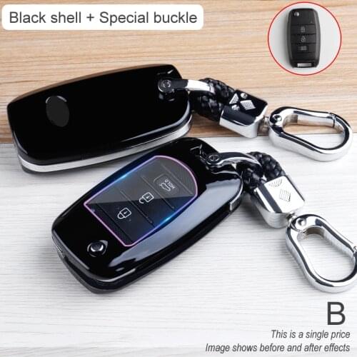 Carbon Fiber Car Smart Key Cover Case Fob For KIA Rio QL Sportage Ceed Cerato Forte R GT Stinger Sorento Optima K2 K3 K4 K5