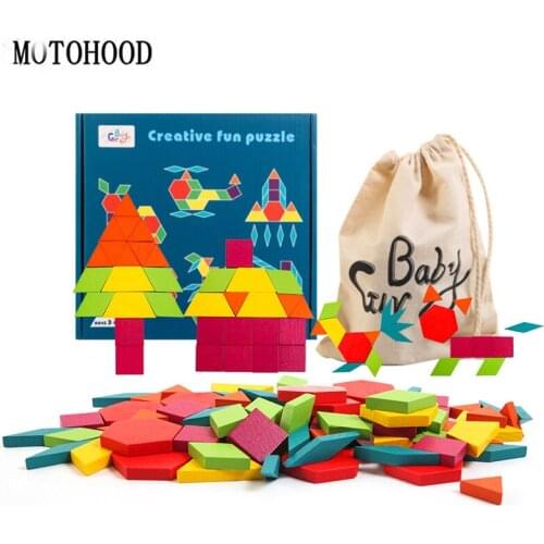 MOTOHOOD Baby 3D Wooden Puzzle Educational Toys Early Learning Cognition Kids Blocks Animal Intelligence Puzzle