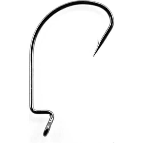 DYGYGYFZ 50pcs/lot Fishing Soft Worm Hooks High Carbon Steel Wide Super Lock Fishhooks Lure Hooks 1#2#4#6#8# Fishing Tackle