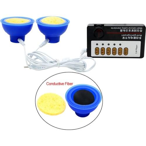 IKOKY 1 Pair Breast Sucker Sex Toys For Women Female Nipple Clitoris Stimulator Electric Shock Adult Games Vacuum Sucker