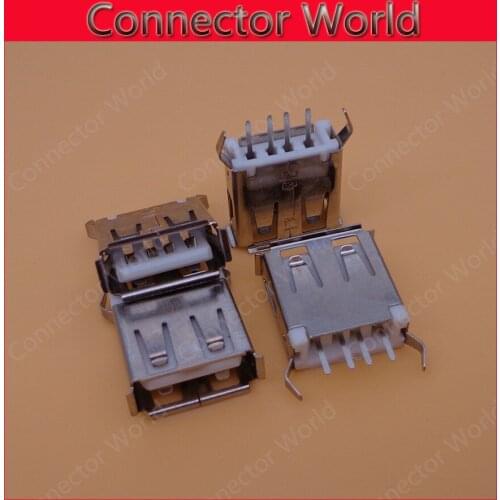 10-1000PCS/lot Notebook Laptop 13.7mm USB Jack USB female Socket 2.0 USB 180 Degree Connector For Desktop Laptop PC charger etc