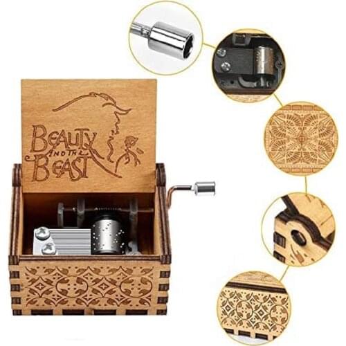 Beast Beauty Music Box Valentines Day Christmas Birthday Anniversary Gift for Wife Girlfriend Husband Boyfriend Souvenir