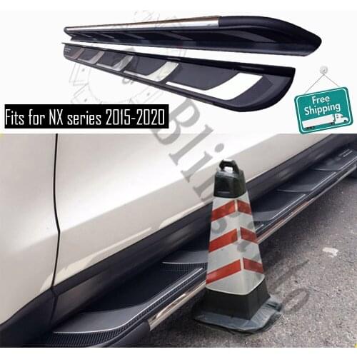Fits for L exus NX200 2015-2020 2Pcs left right running board side steps nerf bar car pedal side stairs
