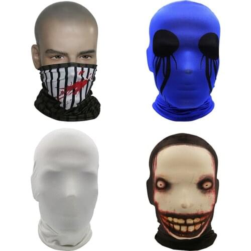 Creepypasta Ticci Toby Face Mask Jeff The Killer Eyeless Jack Slender Man Costume for Cycling Fishing Halloween Cosplay Party