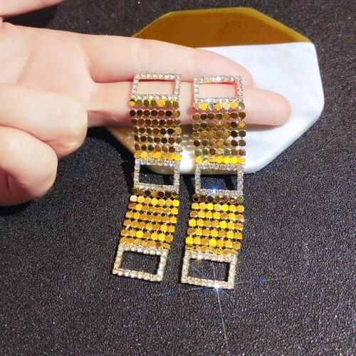 2021 Fashion Jewelry Piercing Trendy Gold Plated Crystal Leaf Earrings Brincos Bijoux Femme Drop Earrings For Women Girls