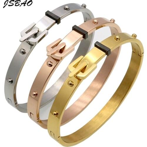 JSBAO New Arrival Women Fashion Jewelry High Quality Stainless Steel Watchband Luxury Brands Bracelet For Women Bracelet Jewelry