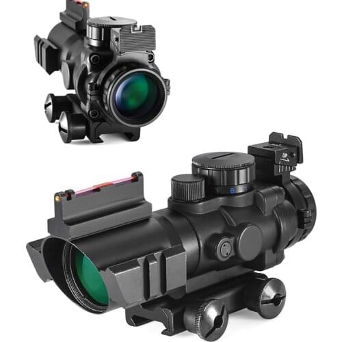 4x32 Acog Riflescope 20mm Dovetail Reflex Optics Scope Tactical Sight For Hunting Gun Rifle Airsoft Sniper Magnifier
