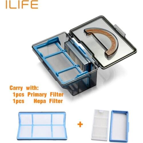 Original Dust Box Bin for Ilife v5s V3 v5 v5s pro v50 Robot Vacuum Cleaner Parts Accessories Hepa FilterX1+Efficient FilterX1