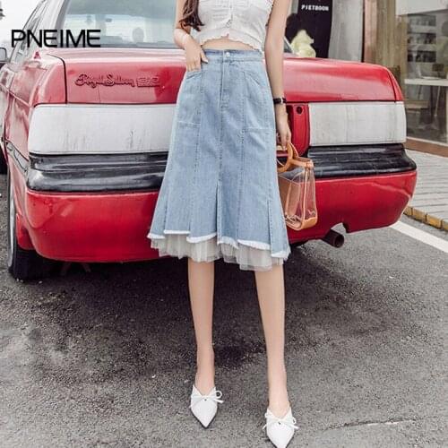 Denim Skirts For Women Pneime China
