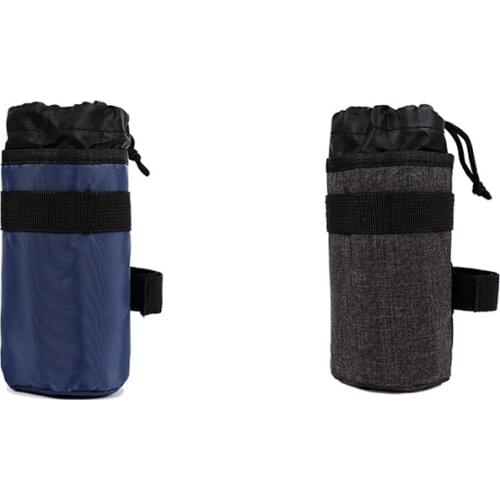 Portable Bicycle Water Bottle Container Bike Handlebar Stem Drawstring Kettle Bag Cycling Carrier Pouch Bag