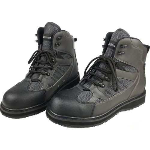 Fly Fishing Boots Anti-slip Waterproof Breathable Rubber Rock Fishing Shoes Steel Nail-soled Snow Wind Winter Protection Shoes