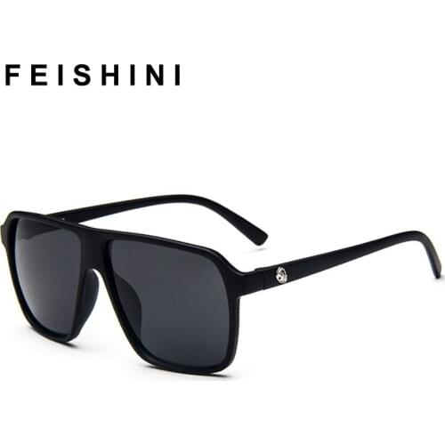 FEISHINI 2019 Leopard Ladies Clear Sunglasses Men Oversized Vintage Protector Glasses For Driving Male Shield Eyewear Gradient
