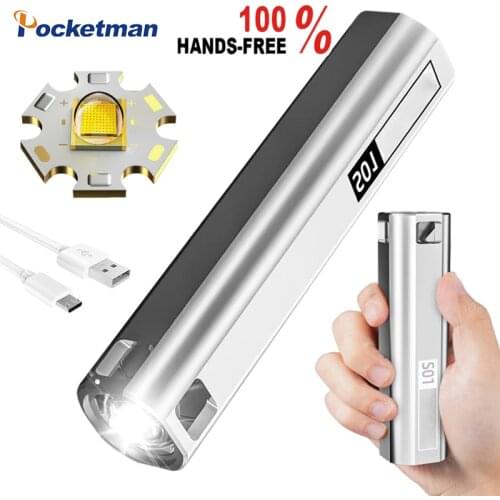 Outdoor Mini Portable Flashlight Torch Lantern Can Be Used As Power Bank With USB Cable With Battery for oudoor Camping Lighting