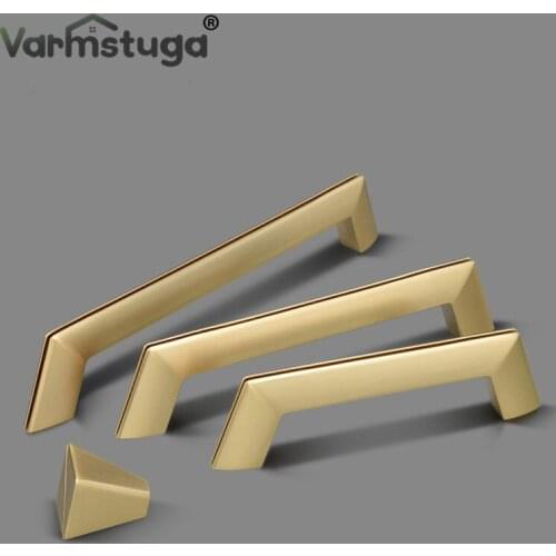 VARMSTUGA Modern Gold Furniture handle Kitchen Handles Dresser Knobs Cabinet handles Drawer Knob Cupboard Pulls