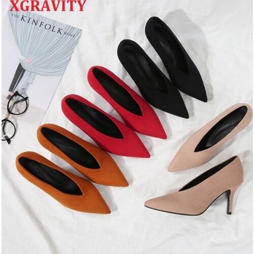 Замшевые туфли-лодочки XGRAVITY China At AliExpress