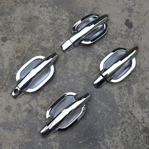 ABS plating Door Handle Bowl Door handle Protective covering Cover Trim for 2014-2018 Citroen Elysee C-Elysee Car styling