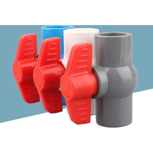 1pc 20 25 32 40 50mm PVC Ball Valve Garden Irrigation Ball Valve Aquarium Fish Tank Water Pipe Valve