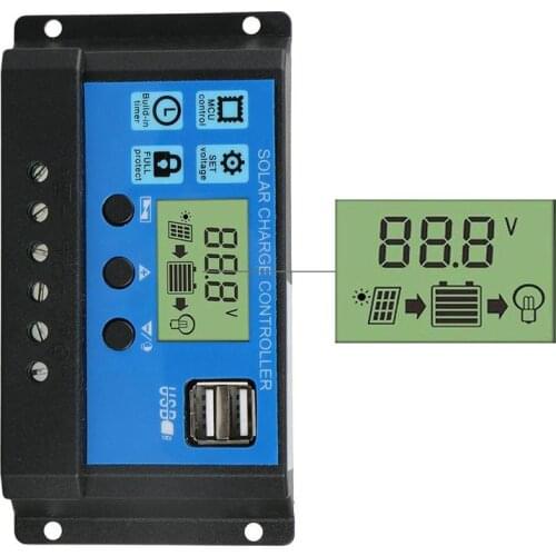 1pc Solar Controller 10a/20a/30a Led Street Light Intelligent System Home Controller At Charging Available