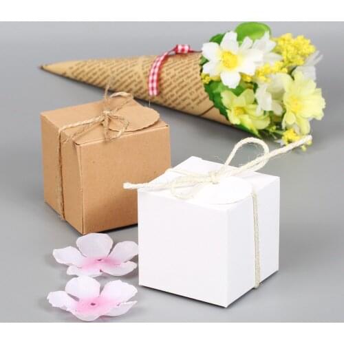 10pcs Kraft Paper Candy Box Laser Cut-out Baby Shower Favor Gift Candy Box Gift Boxes For Boy Girl Birthday Party
