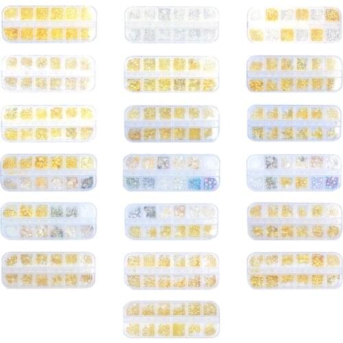 12 Grids Mixed Glitter Metal Nail Art Decoration Epoxy Resin Filling Material Jewelry DIY Crafts Filler