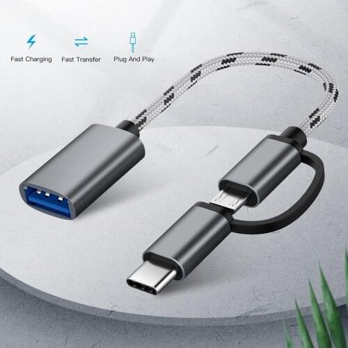 2020 New Android Type-c One-to-two Conversion Cable Android Type-c One-to-two Conversion Cable Type-c Two-in-one Adapter