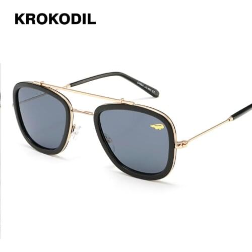 2020 Retro Vintage krokodil sunglasses women men brand designer square sun glasses sports lunette de soleil oculos de sol 6926