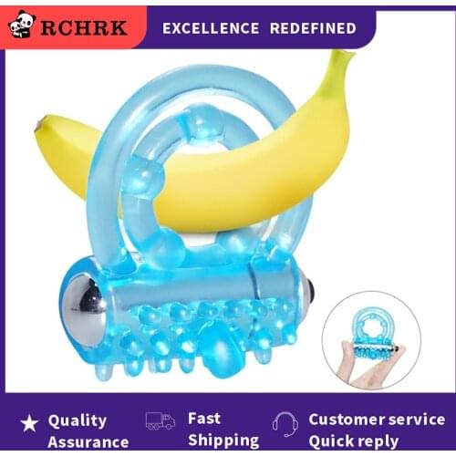 2021 Mini vibrator ring Double chicken ring Delayed Premature Ejaculation Penis Ring Lock Male sex toy products Couple sex toys