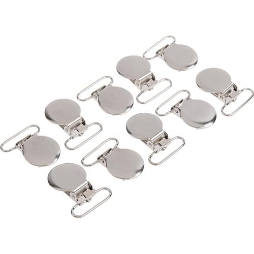 Whoesale Nickel plating, 500pcs per lot Suspender clip Manufacturers Metal pacifier clips Soother Dummy Clip for 25MM Ribbons