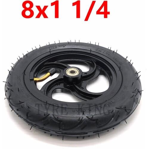 8x1 1/4 Pneumatic Wheel Inner Tube 8 Inch Air Wheel Outer Tire 8x1.25 Inflatable Tyre for Electric Scooter