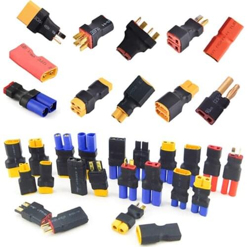 Adapter XT30 XT60 XT90 Traxxas T Plug Deans EC5 EC3 Female to Male HXT 4MM Connectors Plug RC Lipo Battery Control Parts DIY