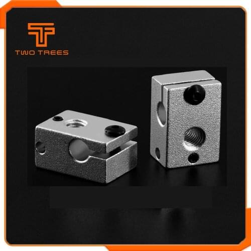PT100V6 Official Version Aluminium Heat Block For E3D V6 J-head Extruder Hot End Accessory 3D Printer Parts 23*16*12mm