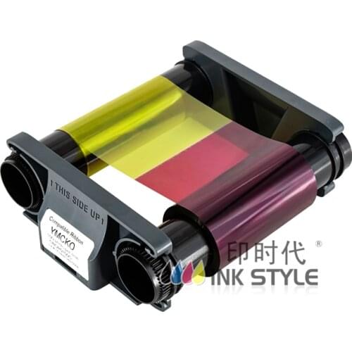 Badgy CBGR0100C Full Color Panel YMCKO Ribbon 100prints use in Badgy100 200 Card Printer