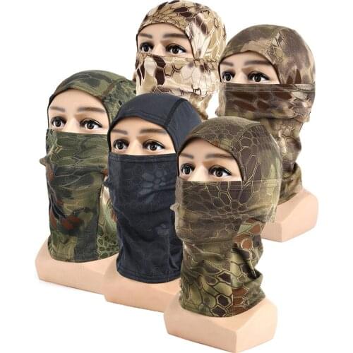 Balaclava Full Face Mask Cycling Hunting Mountaineering Hiking Breathable Mask Tactical Airsoft Paintball Camouflage Headgear
