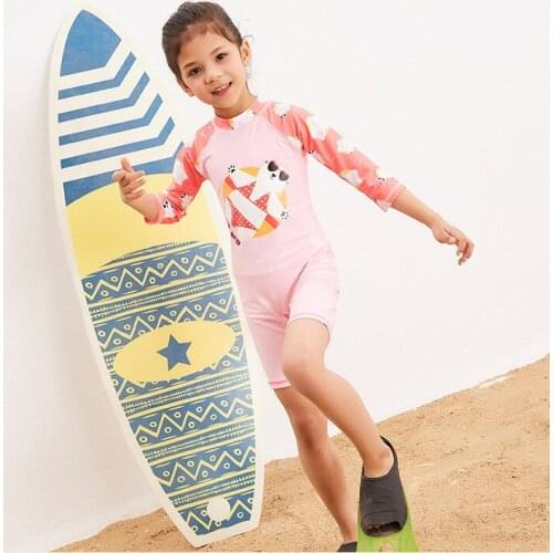 Bikini Girls Kids 2019 Child Swimwear Female Childrens Clothes Bathing Suits New Children Swimsuit Long Sleeve Zipper 28031