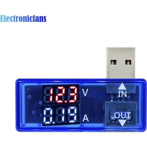 2 in 1 Mini 5V Digital Voltmeter Ammeter USB Charger Doctor Current Voltage Meter Volt Detector Tester Monitor for Power Bank
