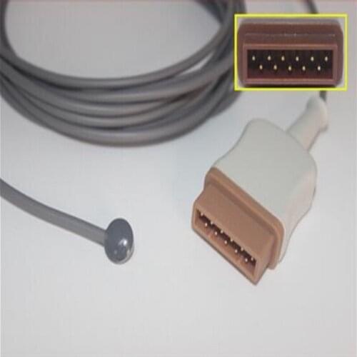 Free Shipping Compatibel for GE -MARQUETTE EAGLE 11pin adult Skin temperature Probe for Patient Monitor Temperature Sensor Cable