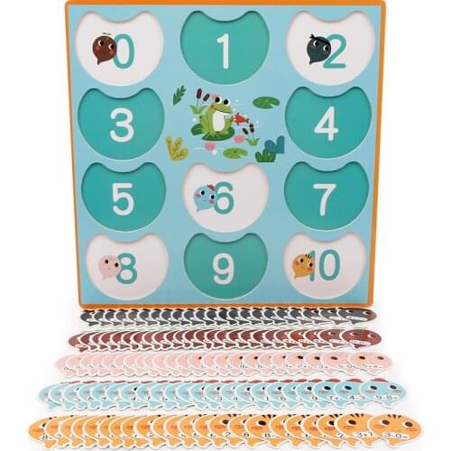 Kids Toys Montessori Wooden Toys Early Childhood Education Arithmetic Pairing Intelligence Building Blocks Puzzle Math Toys