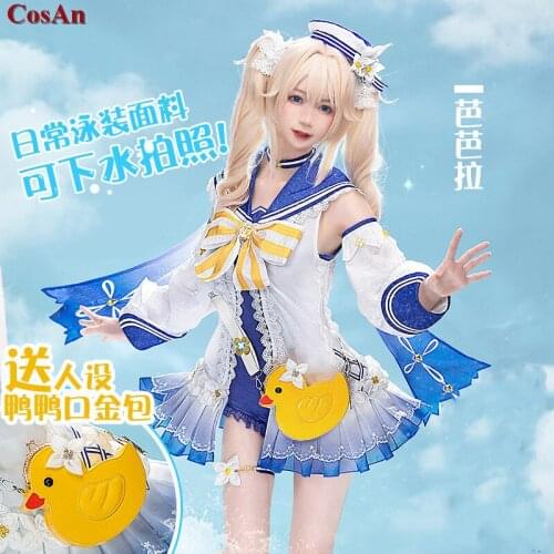 Hot Game Genshin Impact Barbara Cosplay Costume Shining Concerto Cute Swimsuit Female Activity Party Role Play Clothing S-L New