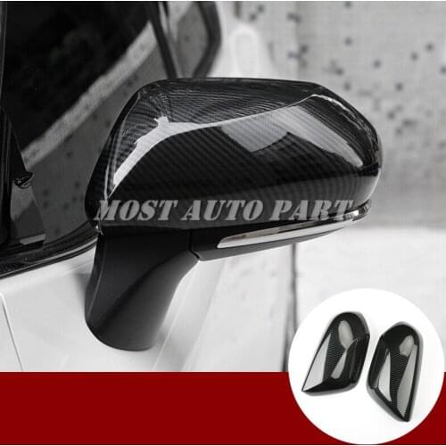 ABS Chrome Rearview Mirror Frame Trim Cover 2pcs For Toyota Avalon 2018-2019 Black/Silver Car accesories interior Car decoration