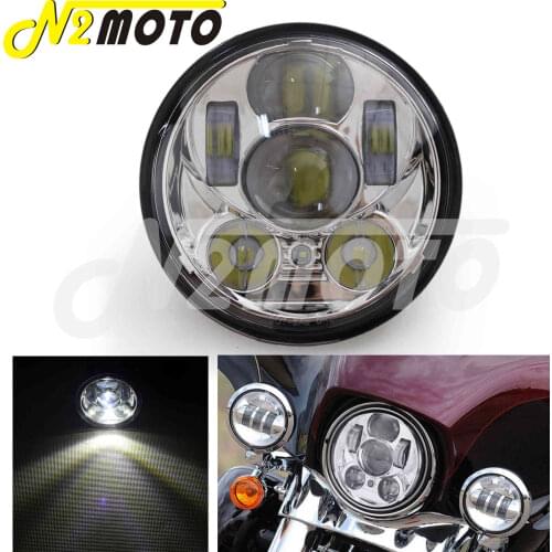 Chrome Motorcycles DRL 5.75'' Headlight LED Headlamp For Harley Davidson XL1200 CFXD FXDL FXDC FXDB FXD35 FXDSE FXDF 1996-Later