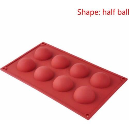 Round Shape Cake Mold Brown Half Ball Sphere Silicone Mold For Chocolate Dessert Mould DIY Decorating Cake