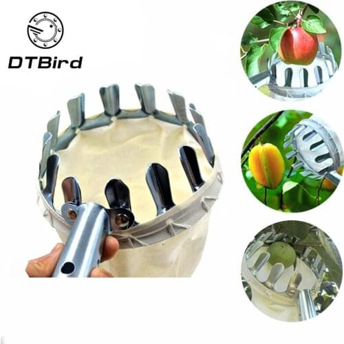 Hot Sale Metal Fruit Picker Convenient Horticultural Fabric Orchard Gardening Apple Peach High Tree Picking Tools Yard Hand Tool