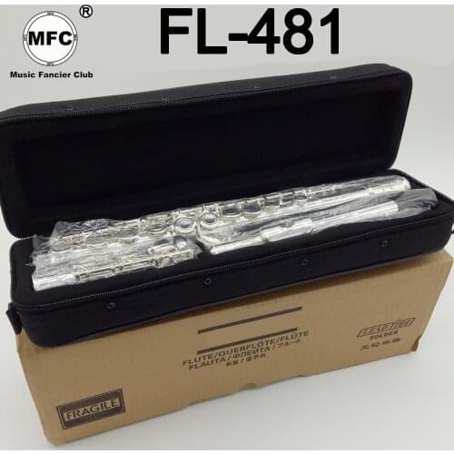 Music Fancier Club Intermediate Standards Flute FL-481 Student Flutes Silver Plated 16 17 Holes Closed Open Hole With Case