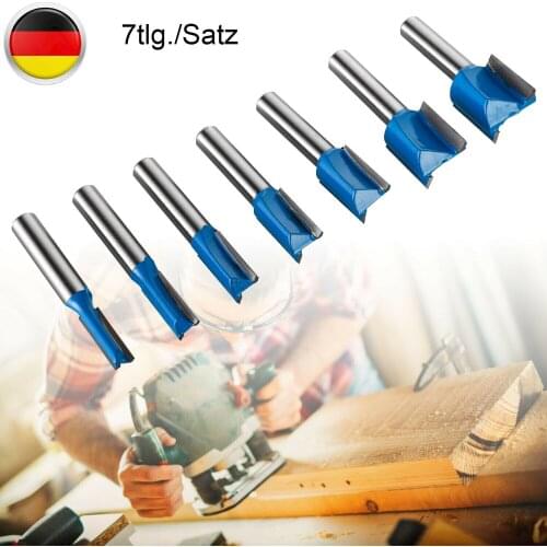 7Pcs Mill Set Woodworking 8mm Slot Cutter Profile Cutter for Router Wood Cutters