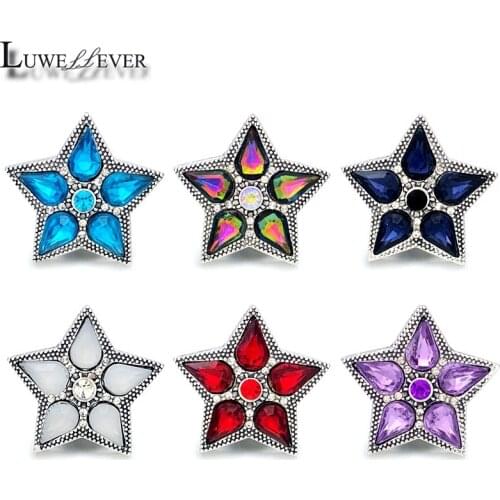 New Component w468 Crystal 18mm Metal Snap Button For Bracelet Necklace Interchangeable Jewelry Women Accessorie Findings