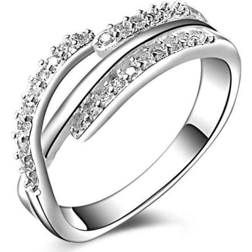 Send box fashion eternal mosaic ring female Korean fashion simple ring love love gift engagement # 122